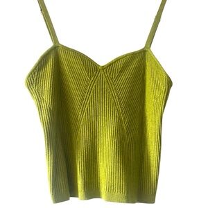 Wild Fable Green Ribbed Sleeveless Cropped Camisole